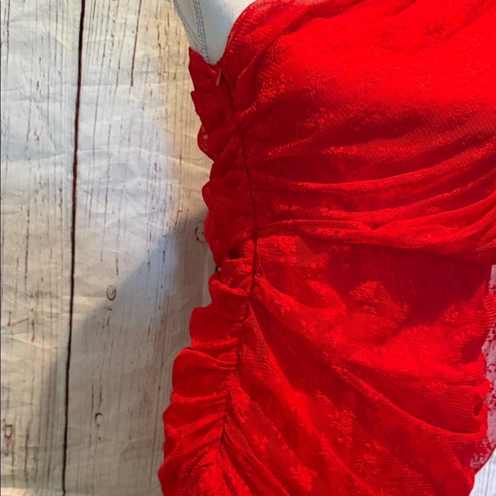Showpo Vibrant Red One-Shoulder Dress - Picture 3 of 3
